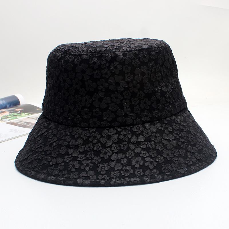Hat Female Pleated Big Eaves Bucket Hat Versatile Spring and Summer Shading Face Protection Sun Hat Bucket Hat