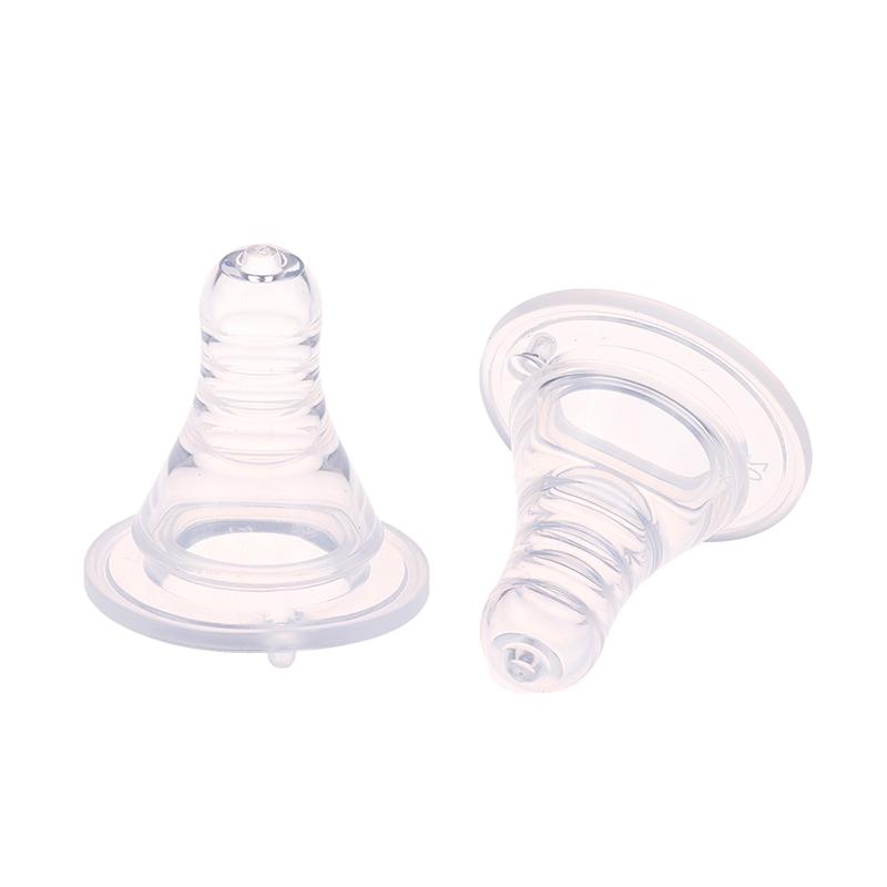 2Pcs Baby Silicone Wide Neck Soft Teats Nipple Circle Hole S/M/L Size Cross Hole Baby Bottles Natural Flow Nipples