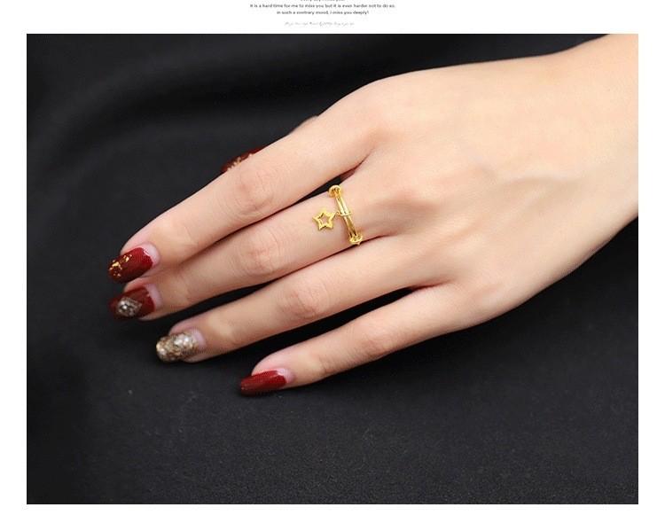 Brass Chic Gold Plated Ring With Customizable Fit And Symbolic Designs Women For