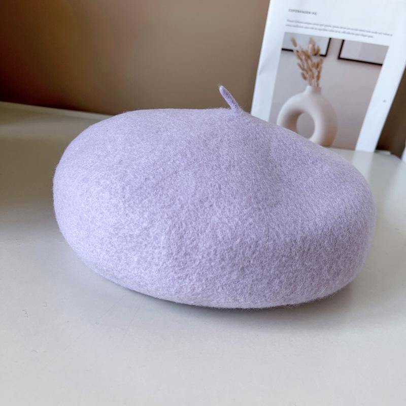 Australische Haar-Baskenmütze Kinder-Malermütze Aufgewertetes gestreiftes Schweißband Zarte dreidimensionale Pilzmütze Wollknospenmütze