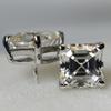 Beautiful Square Synthetic Moissanite 15Ct White Gems Earring Pair Best For Gift MY.ER-15-NS