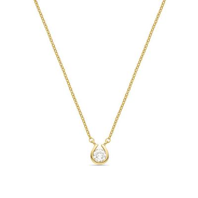 Halskæde Luxenter Brilliant Zirconia finish i 18 karat gult guld - Ceol