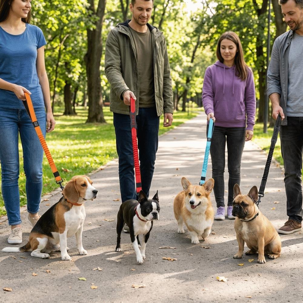 Multi Available Shades Dog Car Leash Stretchy Webbing Elastic Dog Lead  Car Travel Use
