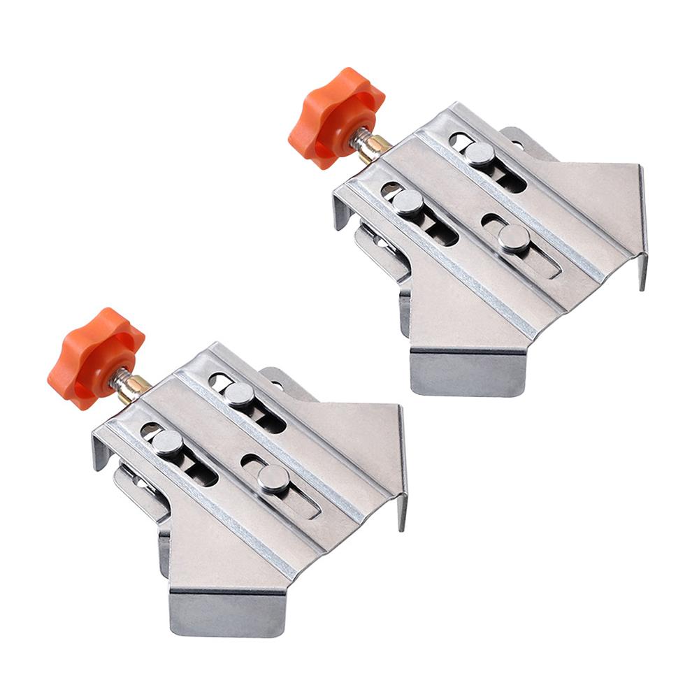 90 Degree Right Angle Clamp 2/4PCS Stainless Steel Carpenter Splicing Quick Clamp Locator Fixed Frame Clamp Woodworking Tools