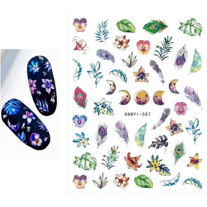 Zurück Kleber Aufkleber 3D Nagel Aufkleber Schwarz Weiß Geometrische Zeichnungen Designs Nagel Aufkleber Dekoration Für Nail Art Schönheit