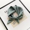 Lightweight Silk Scarf Women 53x53cm Pure Color Square Neck Elegant Minimalist Accessory