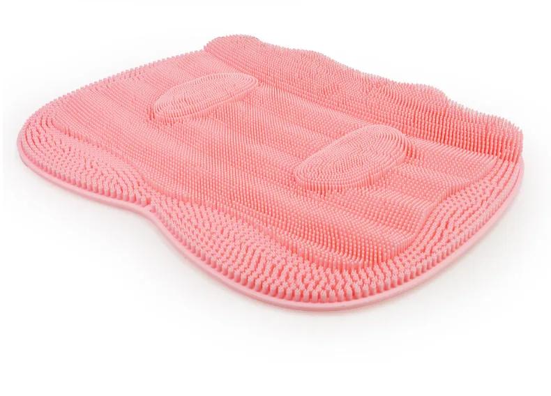 Hot Selling Silicone Bathroom Foot Wash Pad Scrubbing Pad Super Large Suction Cup Foot Massage Pad Back Rubbing Tool