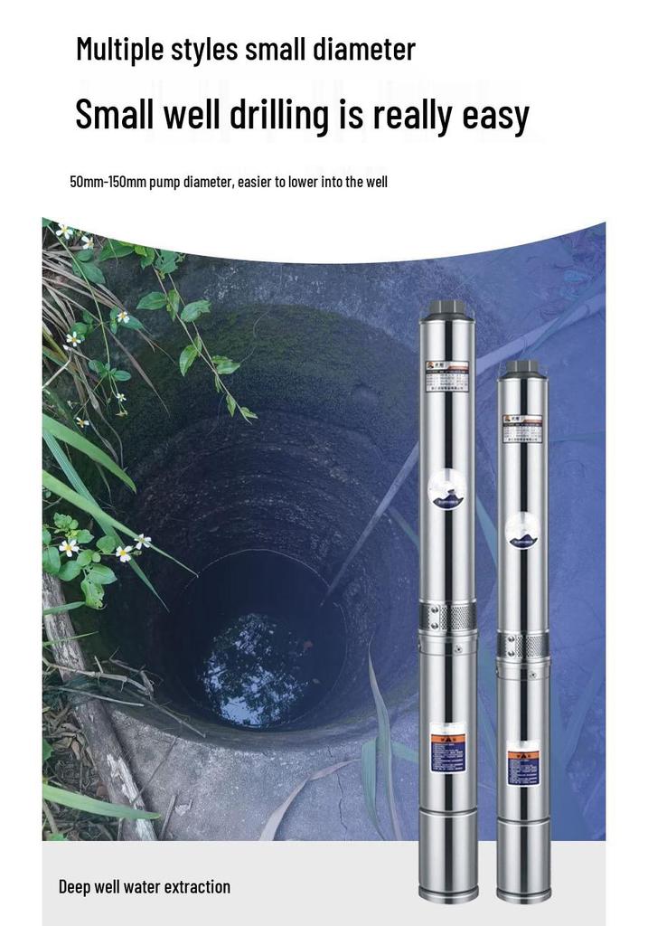 QJD Stainless Steel Submersible Deep Well Pump for Farmland and Orchard Irrigation