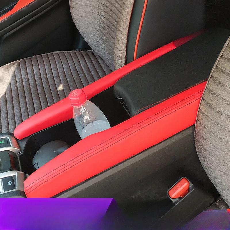 Microfiber Leather Central Armrest Cover Pad Storage Box Sticker Trim  For Honda 10th Civic 2016-2024 Car Accessories Cover PU