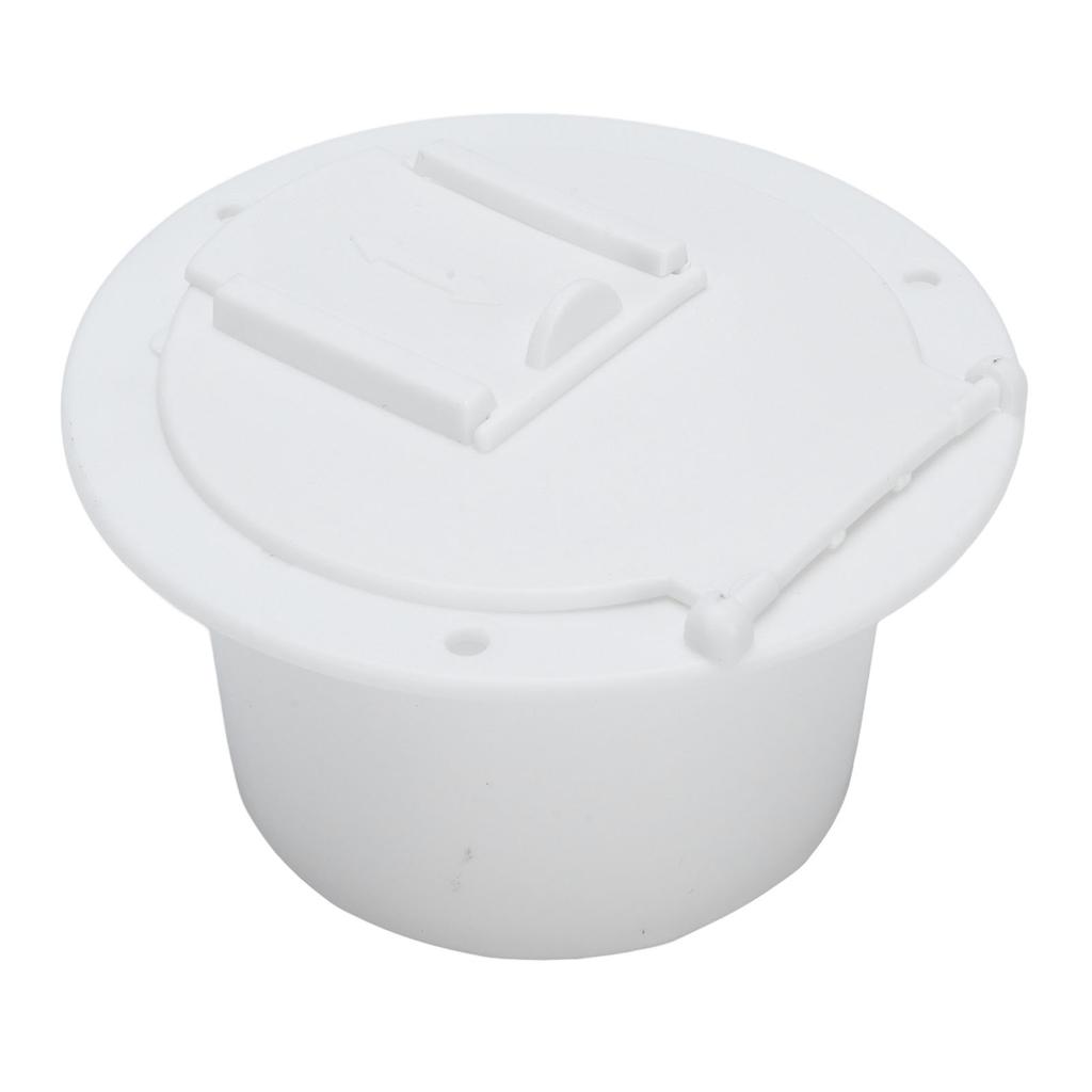 RV Power Cord Hatch Cover Protective Weatherproofing Easy Installation for Travel Tent Trailer Motorhome Garage White