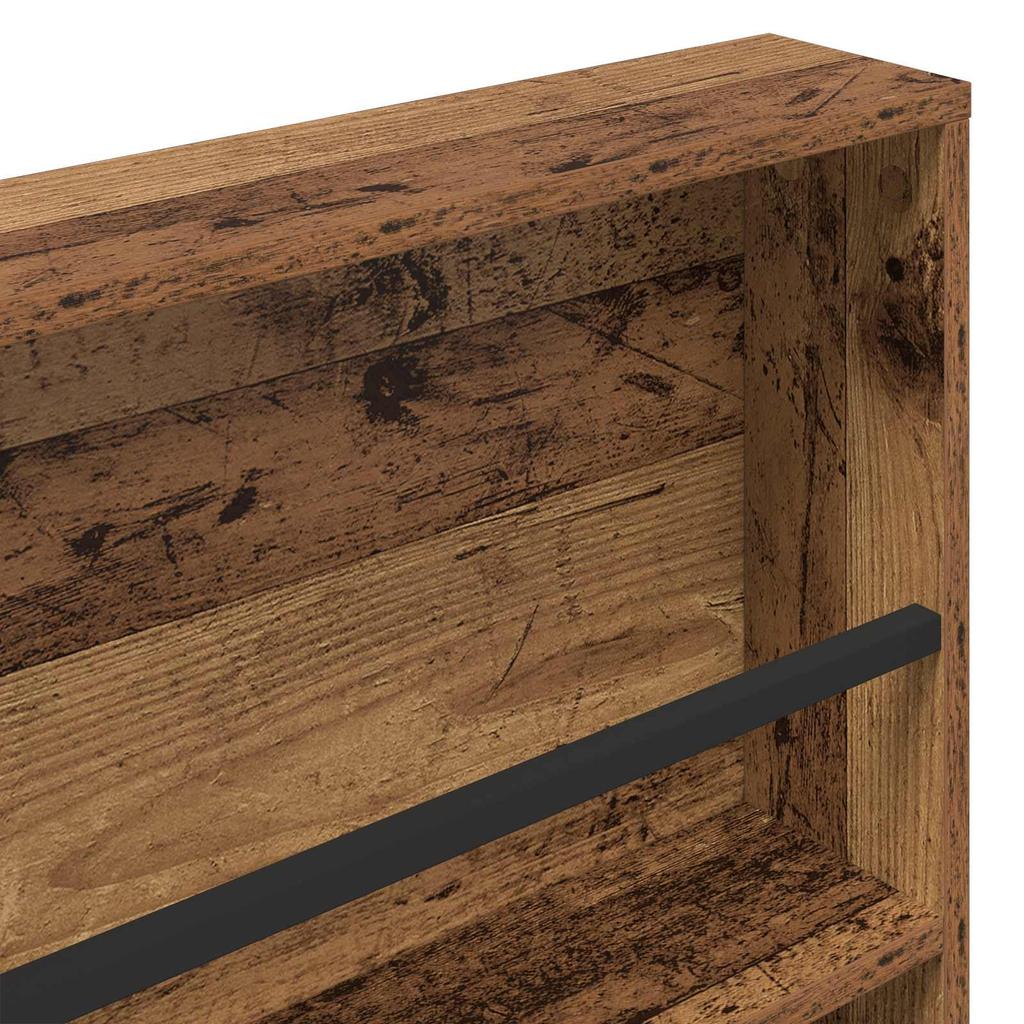 Magazine Shelf 2 pcs Reclaimed Wood Look 60 x 12 x 70 cm Engineered Wood