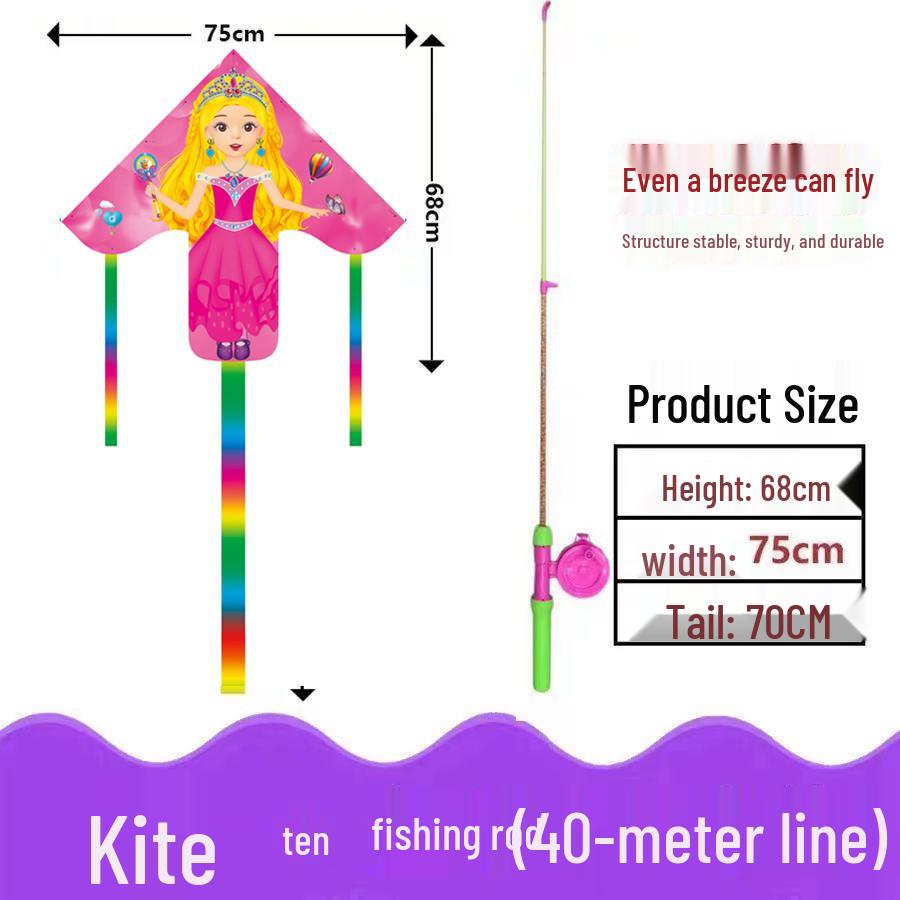 Weifang Traditional Handmade Fishing Rod Kite: Easy-to-Fly Outdoor Parent-Child Fun Kite for Adults & Children