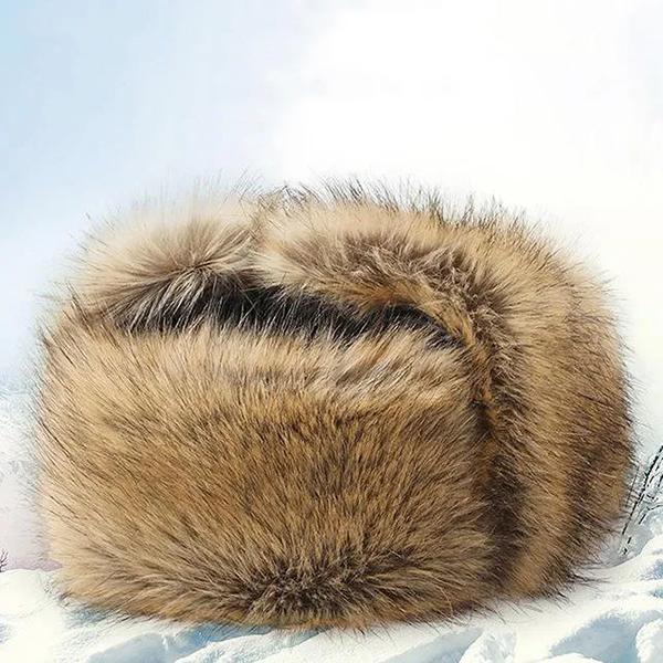 WTEMPO Ear Protection Cycling Skiing Faux Fur Inner Faux Leather Hats Autumn Winter Outdoor Men's Windproof Cold-proof Warm Plush Bomber Hats