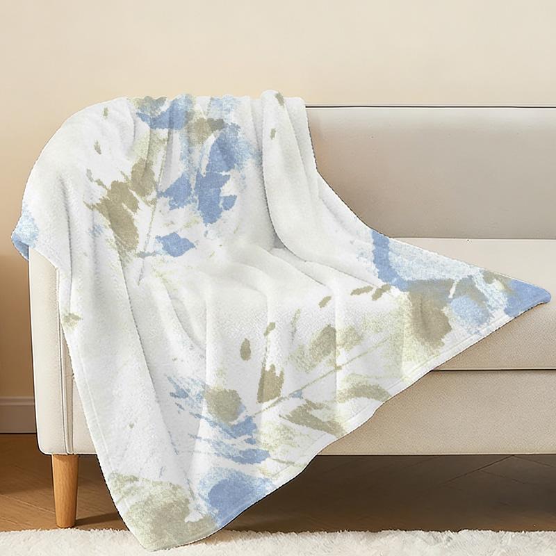 Lightweight Flannel Throw Blanket | Abstract Art Series – Soft Cozy, Muted Colors, Warm Comfort for Home Casual Use, Halloween & Christmas
