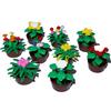 MOC Construction Bricks City Street Potted Plants Tree Stem Grass Flower Pot House Garden Accessories Blocks 6064 30176 30239 4727