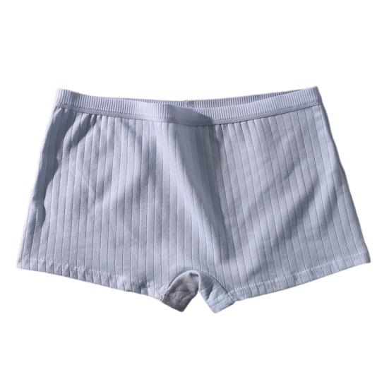 Women Underpants Seamless Mid Waist Cotton Solid Color Stretchy Boxers Anti-exposure Moisture-wicking Briefs Daily Wear