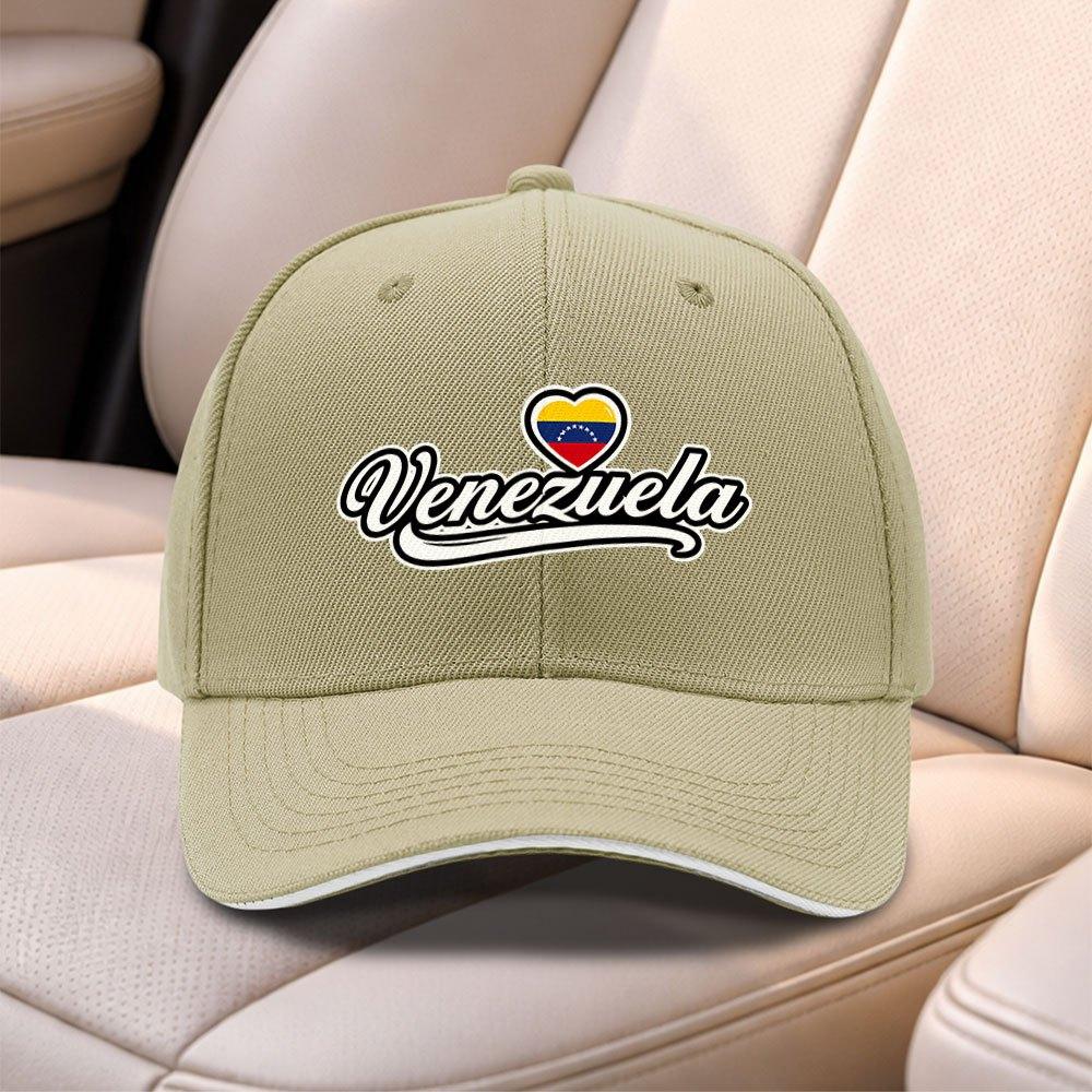 Venezuela Love Heart Baseball Cap Adjustable Duckbill Hat For Men Women Lightweight Outdoor Cap