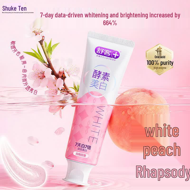 Saky White Peach Enzyme Whitening Toothpaste