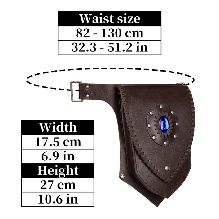Medieval Vikinges Pirate Leather Drop Leg Bag Halloween Cosplay Costume Accessory Renaissances Belt Pouch Fanny Pack