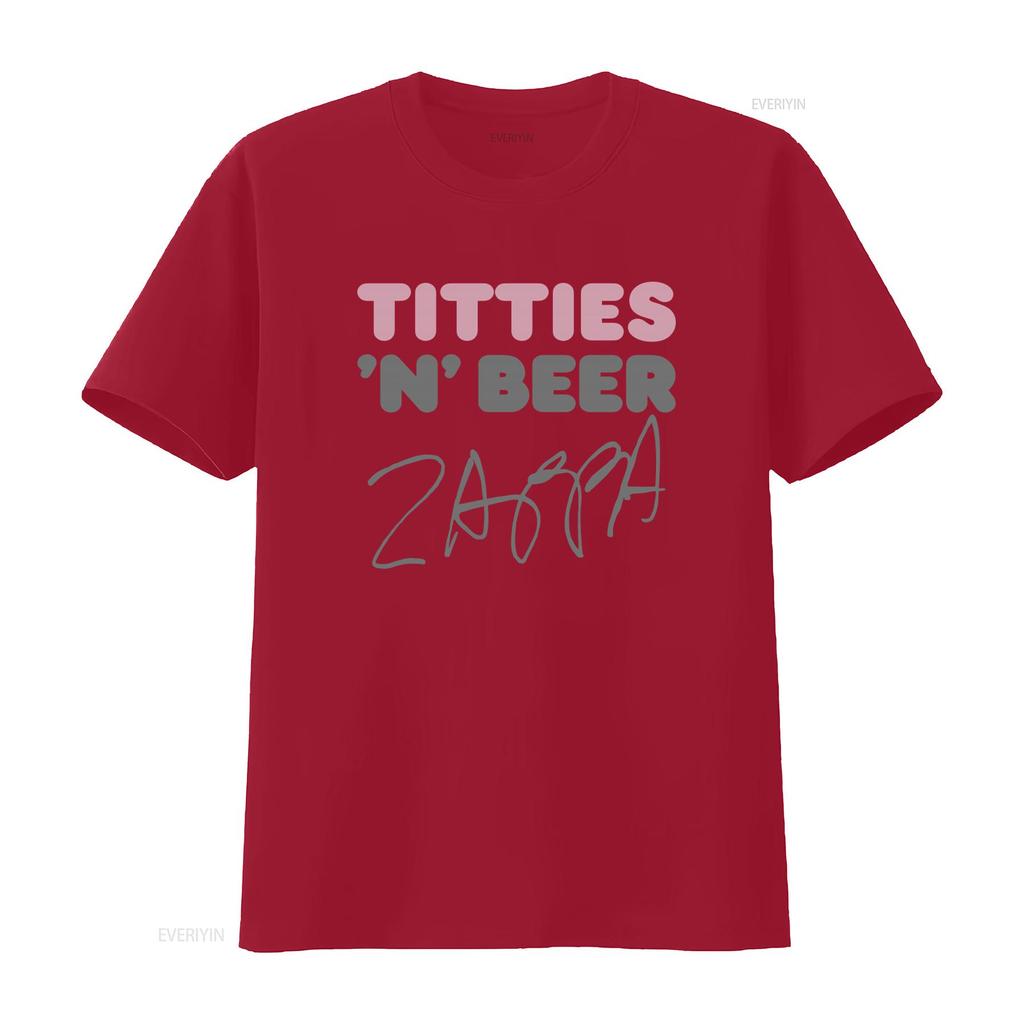 Frank Zappa Titties N Beer Rock Tour Maglietta da Concerto Cotone Pesante Edizione Limitata Taglia dalla S alla 2XL Vintage USA Lavata Moda