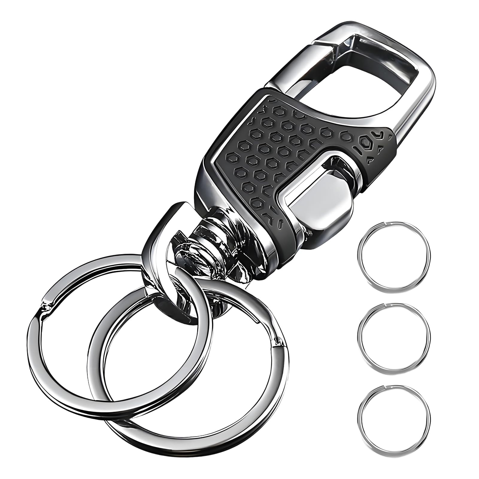

YINKE Key Chain, Carabiner, Car, Motorcycle, Keyring, One-Touch, Durable, Stylish, Lightweight, Easy to Install, Black, Men s 100 cubic centimeters чёрный