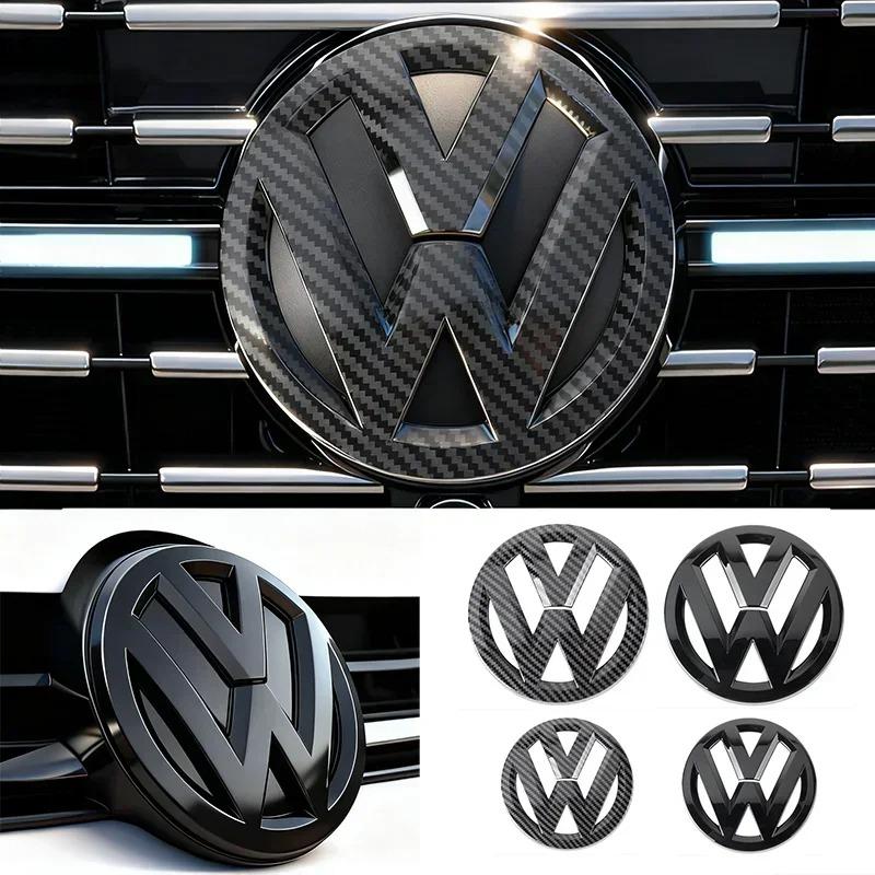 New 2026 2pcs Car Logo Front Grille Rear Trunk Emblem Sticker Accessories For VW GTI Golf MK6 MK7 Polo Passat CC Tiguan T-ROC Jetta Arteo