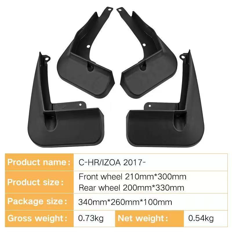 Compatible Leather Tire Mudguard for Toyota C-HR/Izoa 2017-2023
