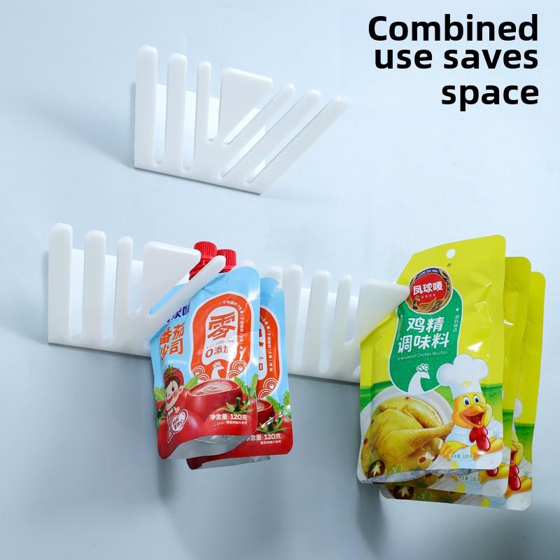 Wandmontiertes Küchenregal Wandmontiertes Stanzfreies Selbstklebendes Aufbewahrungsregal Halter Schranktür Kunststoff Organizer Regal Küchenzubehör