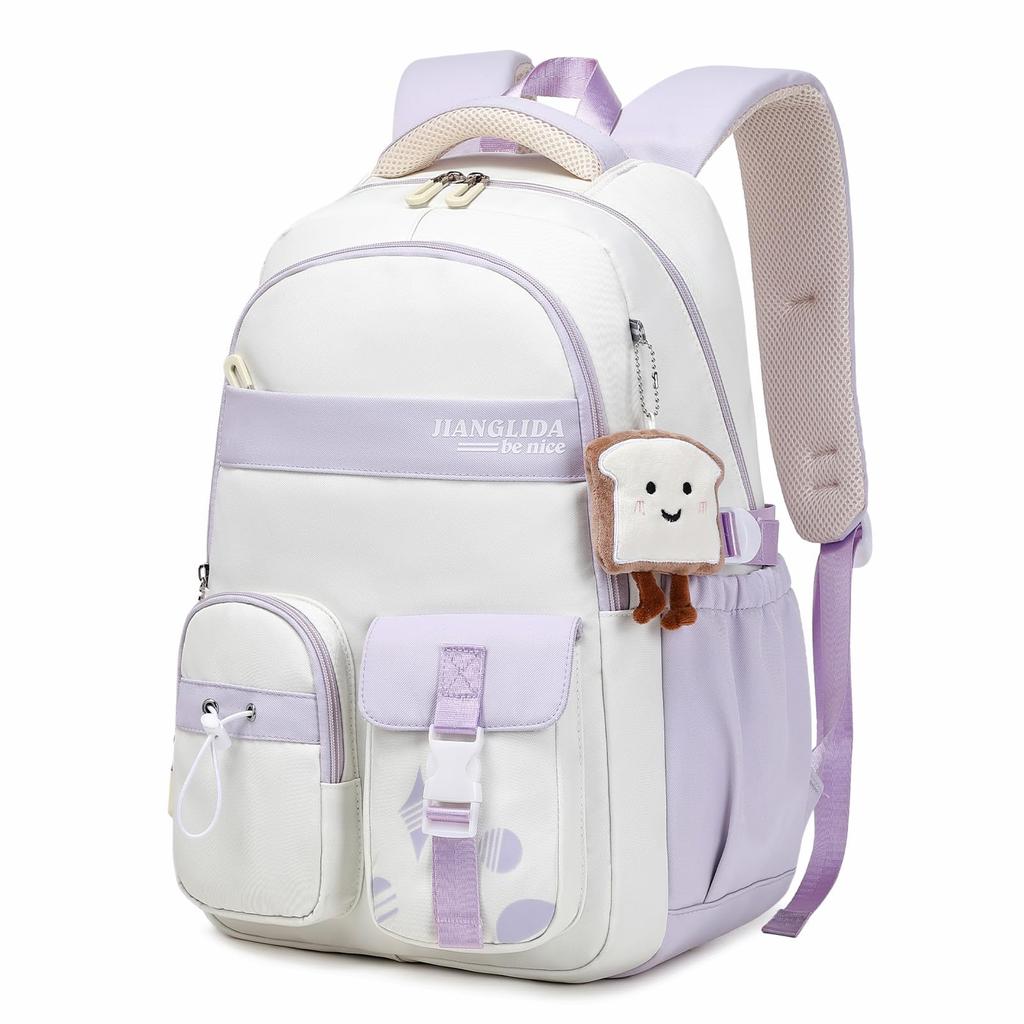 Girls' School Backpack Teenager School Bag Waterproof Lightweight Stylish Casual Daypack Nylon School Bag Girls 3rd - 9th Class