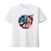 Memorial Day T Shirt With Peace Symbol And American Flag Patriotic Design For Veterans Land Of The Free Vintage