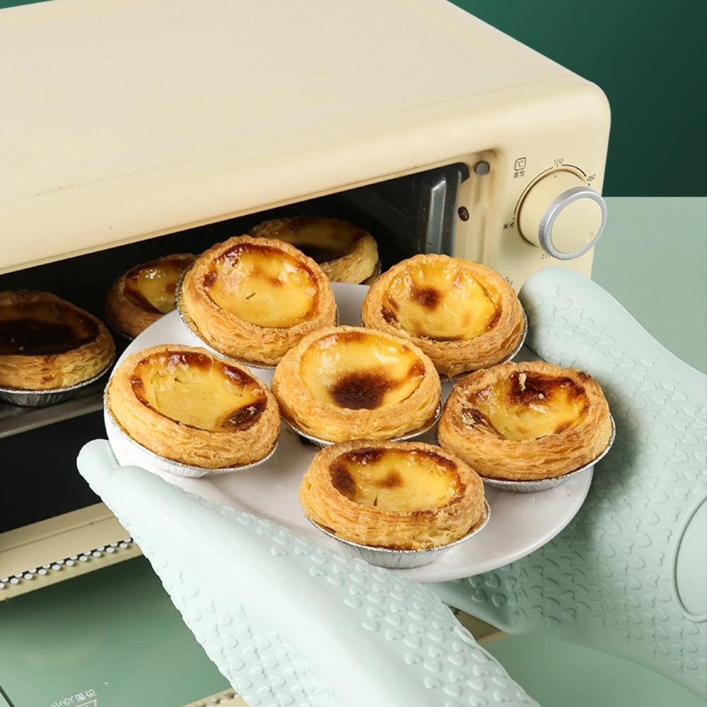 1 stücke BBQ Handschuhe Verdickt Silikon Handschuhe Hitzebeständig Mikrowelle Backen Handschuh Anti-slip Wärmedämmung Mitt