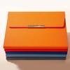 A5 Trifold Multi-Color PU Leather Business Notebook with Square Buckle for Meetings