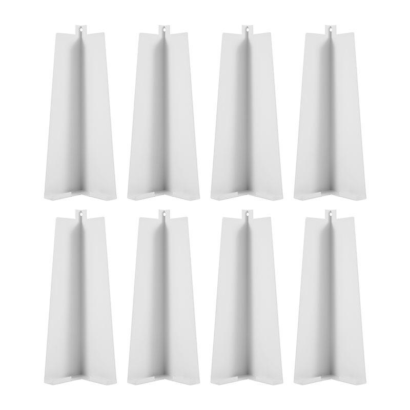 ABUL-8 Pcs Aluminum Siding Corners 8 Inch Outside White Siding Corner Caps Smooth Siding Aluminum Corner белый