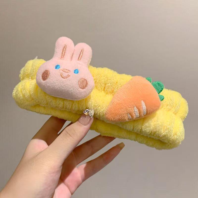 Cute Cartoon Plush Hair Tie Headband - Women's Makeup & Face Wash Accessory