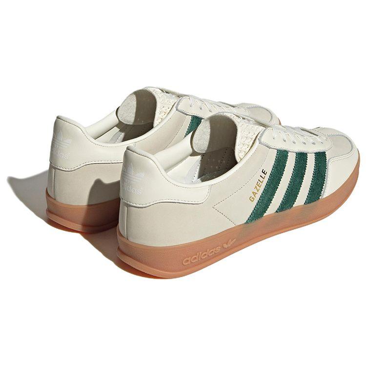 Adidas Gazelle Indoor Emmi Off White Dark Green Unisex Sneakers Footwear-White ID2567