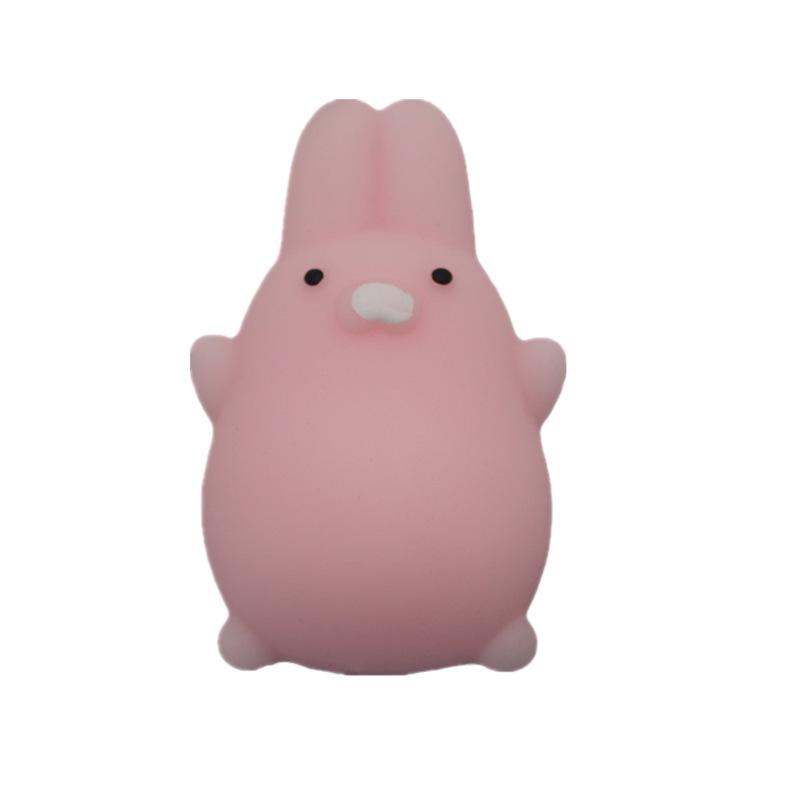 Japan Moe Small Animal Squeeze Toy: Soft Rubber Dumpling Peach