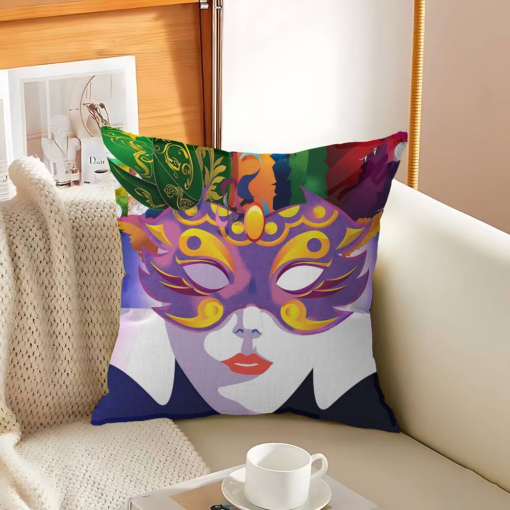 Popular Festival Carnival Cushion Cover Car Throw Pillow Case For Sofa Car Christmas Gift 40x40cm 45x45cm