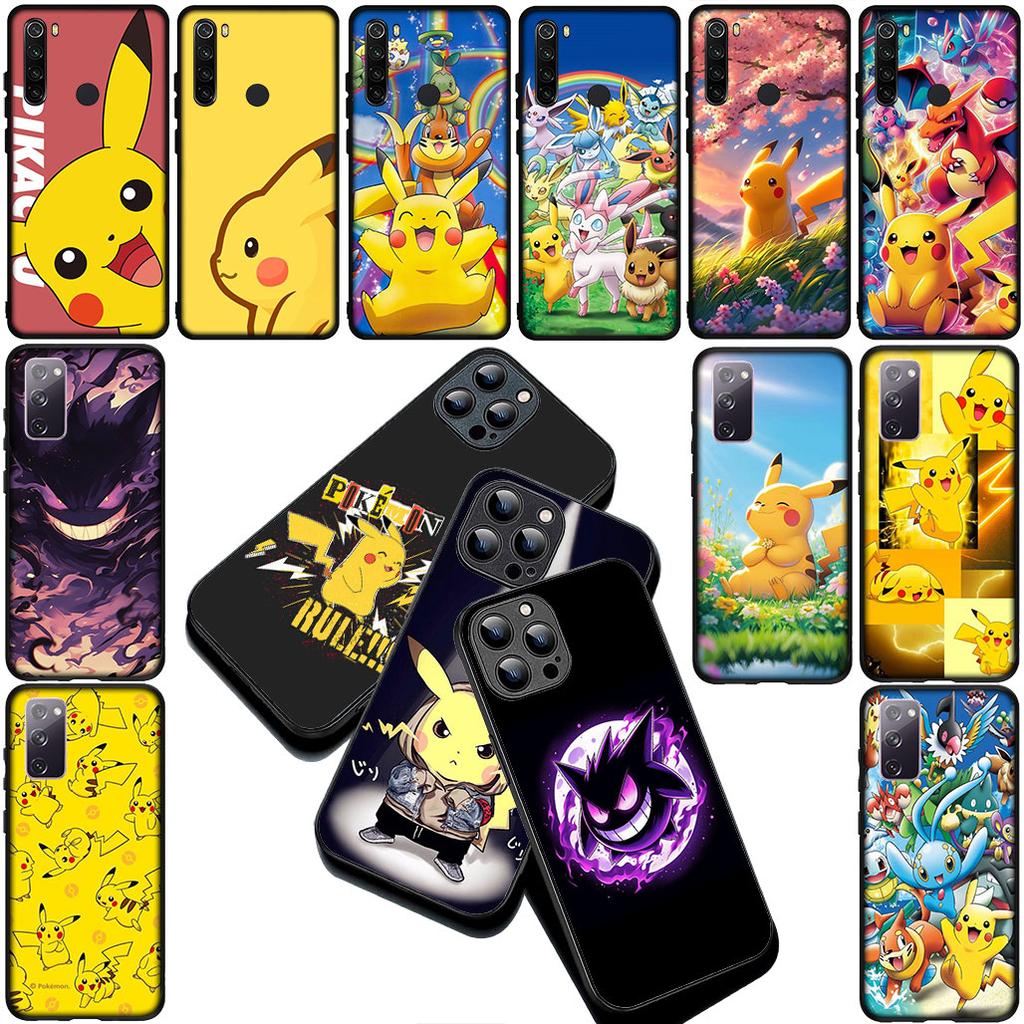 P-Pokemons GO Gengar P-Pikachus Silicone Cover for Xiaomi Redmi Note 12 11 10 Pro 10A 10C 12C 13C Note12 12Pro Coque Phone Case