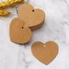 Heart-Tag Cowhide Paper Blank Heart-Shaped Card for Valentine's Day