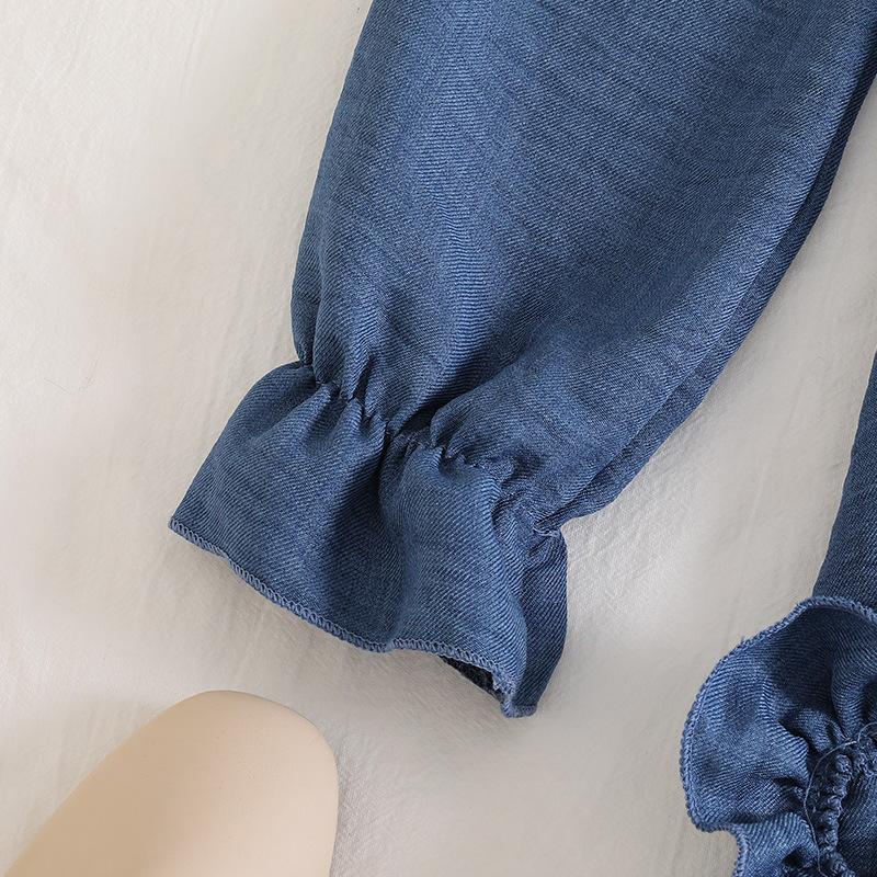 Rochie Fete Toamnă Nouă Stil Coreean Stil Occidental Dantelă Mânecă Lungă Dulce Fustă Flori Tridimensionale Rochie Prințesă