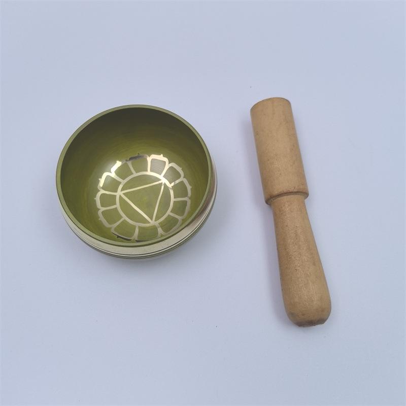 Seven-Color Handmade Singing Bowl for Meditation and Yoga – Nepalese Bronze Chime Bowl