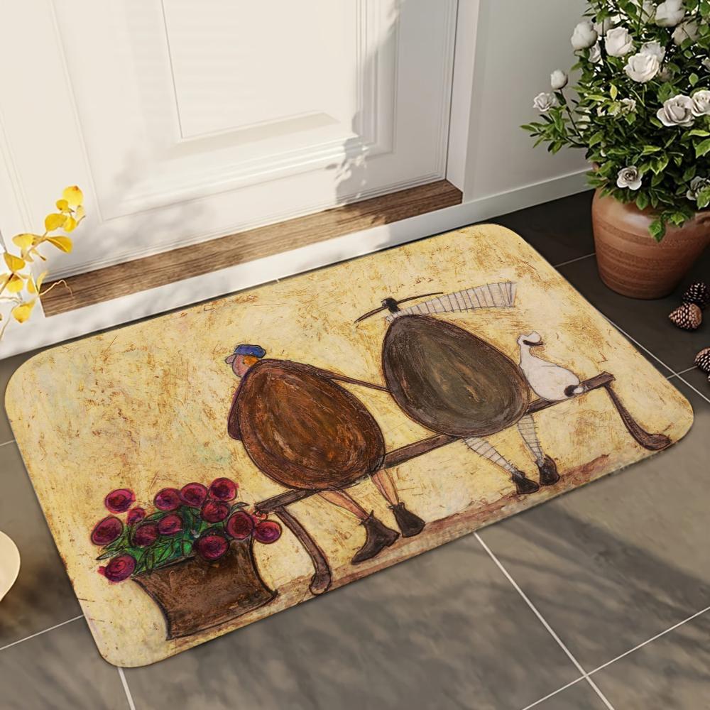 

1pc Sam Toft Art Bathroom Absorbent Mats Anti-Slip Mats Home Decor Supplies Carpets Home Kitchen Floor Mats 40x60cm