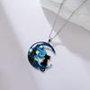 Van Gogh The Starry Night Necklace Star Moon and Black Cat Necklace Asymmetric Night Sky Necklaces For Women Birthday Jewelry