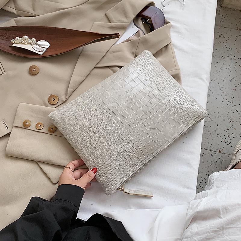 Women Fashion Handbag And Purse Stone Pattern Soft PU Leather Envelope Bag Large Capacity Ladies Day Clutch Wallet For Party