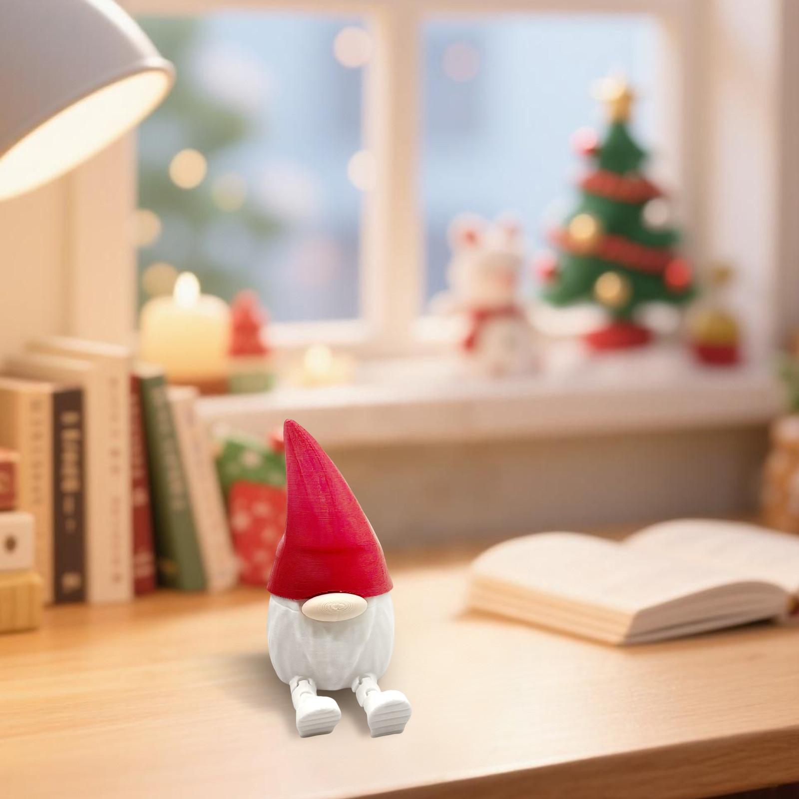 

Gnome Ornament 3d Printed Toy Christmas Dwarf Ornament One Size червоний