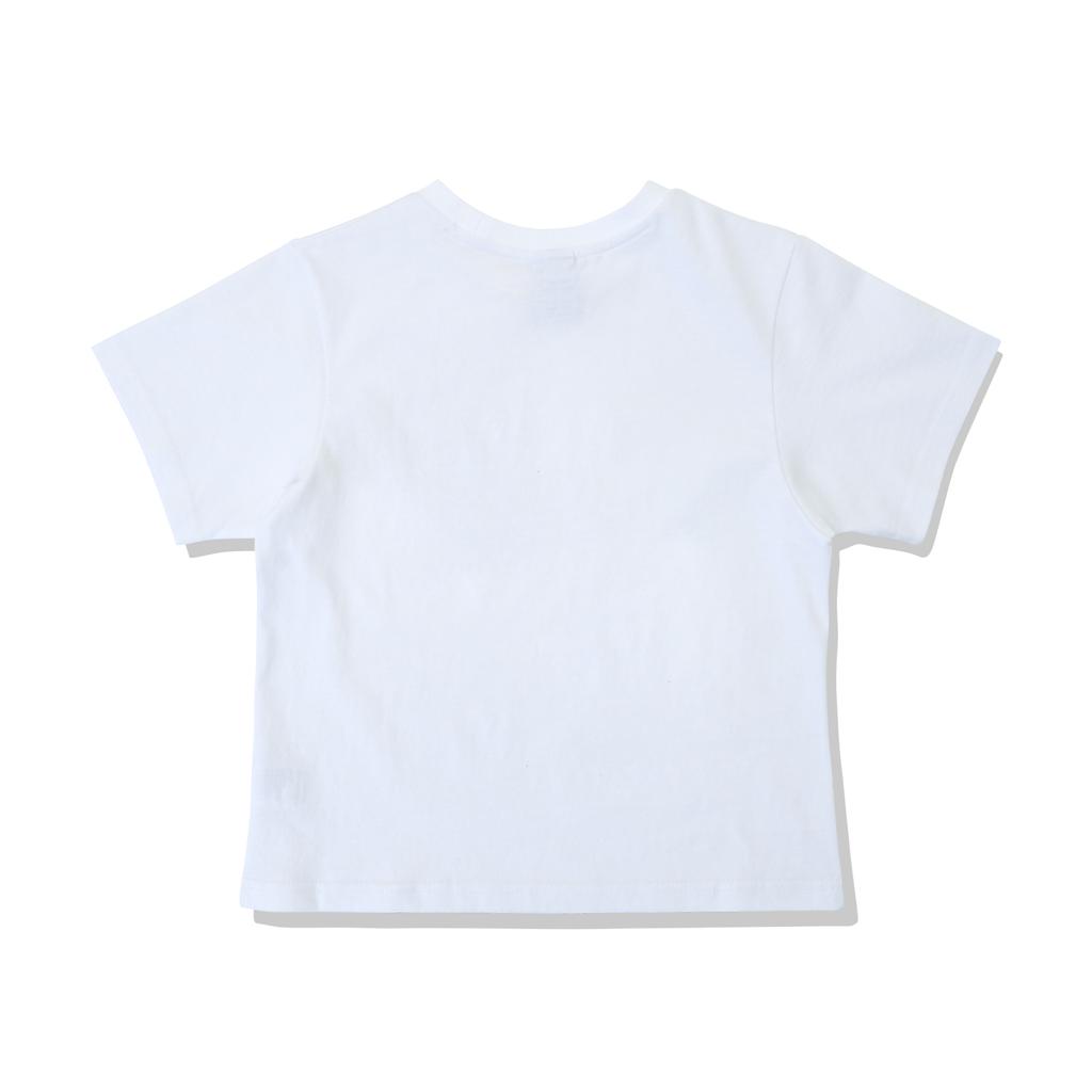 Bipitudiseuodeo Big Graphic Logo Crop Top White