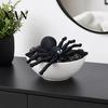 Movable Spider Joints 3D Printed Articulated Figurine, Flexible Joint Black Realistic Model Statue, Collectible Gothic Ornament for Halloween