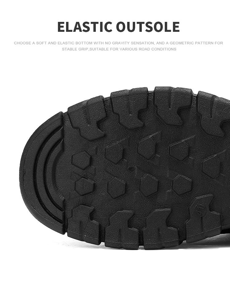 Plus Size Men's High-Top Winter Snow Boots with Warm Velvet Lining
