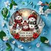 Frosty Snowman Wall Art 2D Flat Metal Print 20x20cm Home Decor Holiday Gift