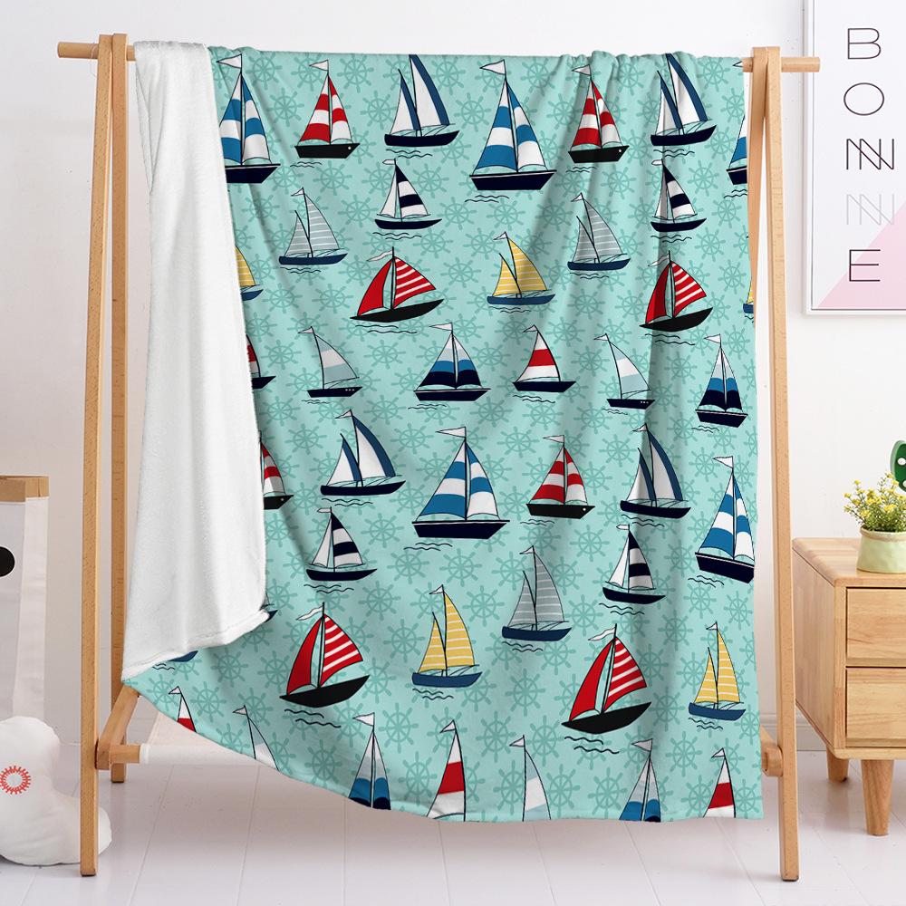 Ship Sail Flannel Blanket Wish E-commerce Crystal Fleece Blanket
